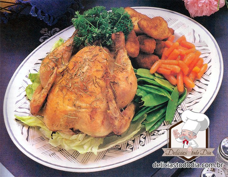 Frango assado com Alecrim