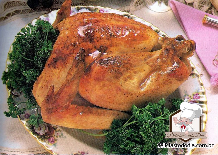 frango assado com molho ailloli