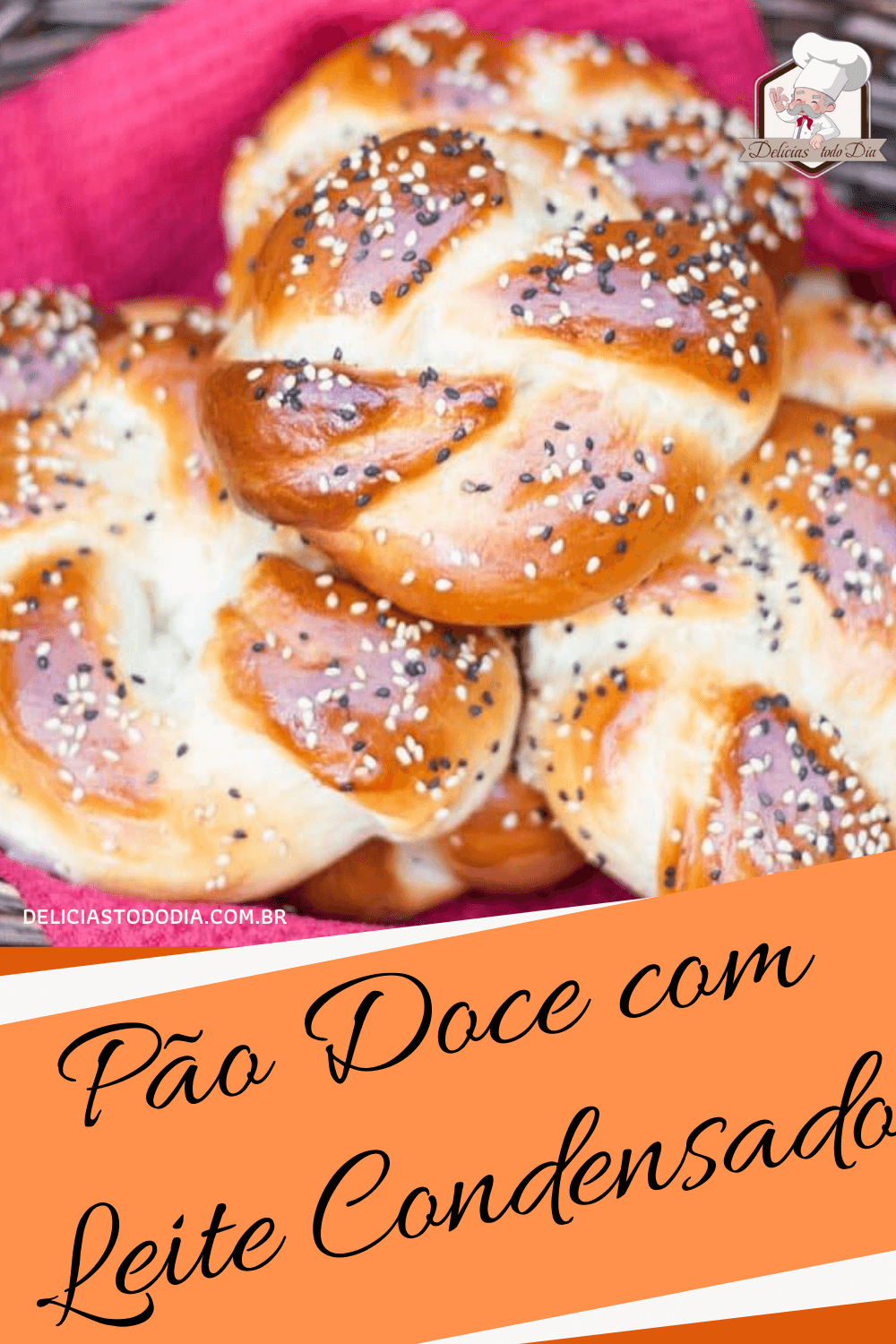 pão doce com leite condensado