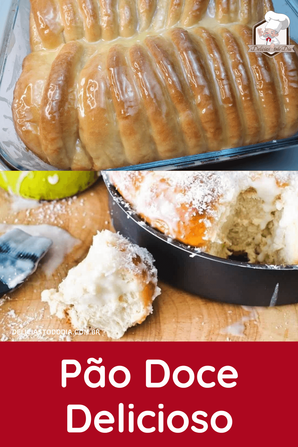 pão doce com leite condensado