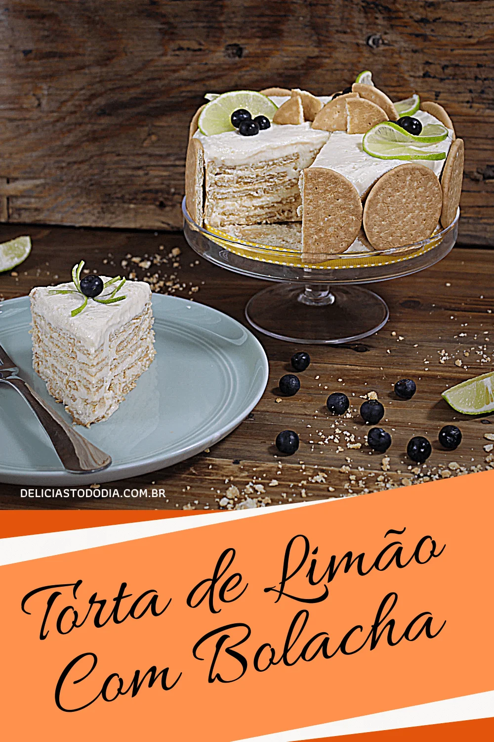 Deliciosa torta de limão com bolachas 2 Torta de Limão