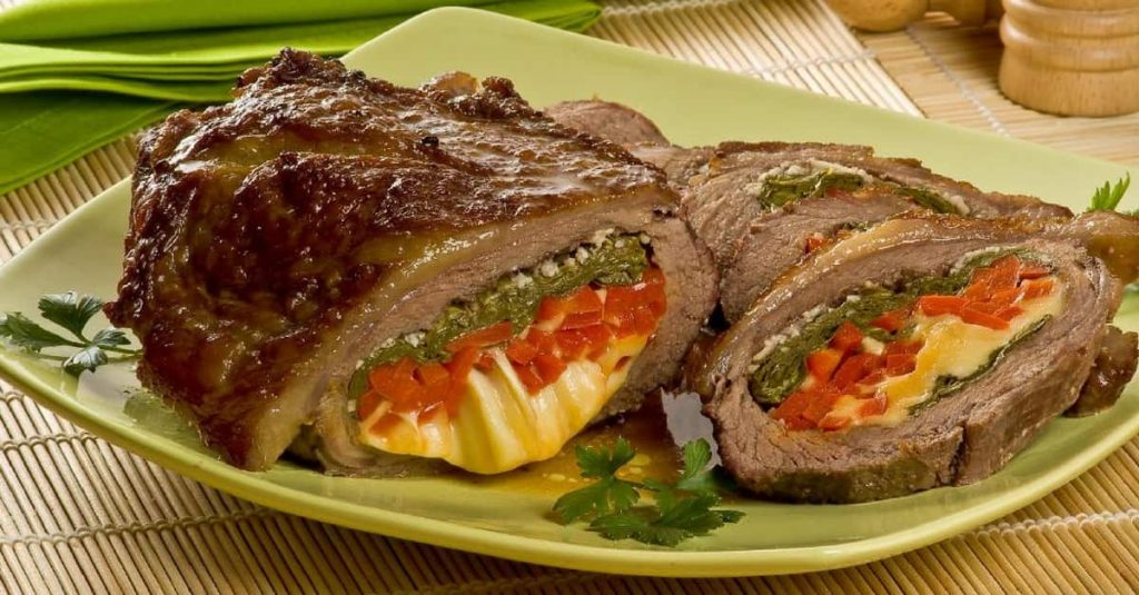picanha recheada com vegetais