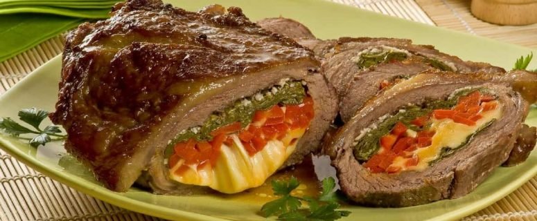 picanha recheada com vegetais