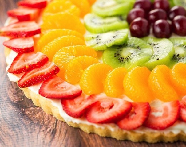 pizza de fruta
