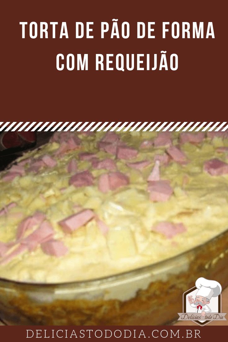 Torta de pão de forma com requeijão. 2