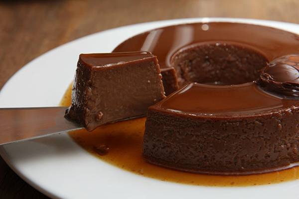pudim de chocolate cremoso