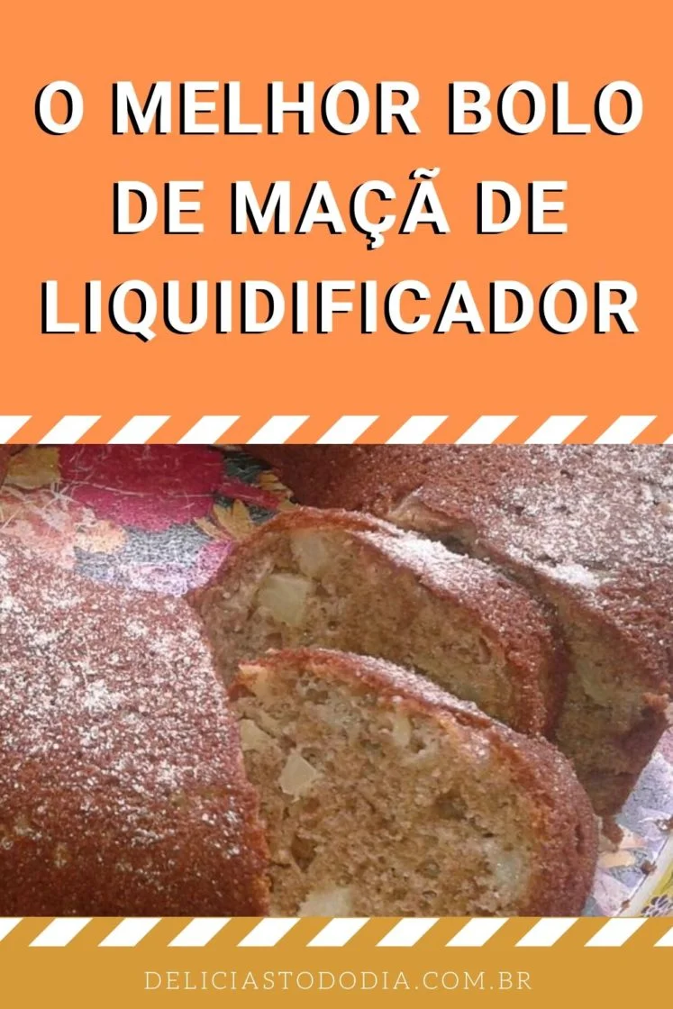 Bolo de maçã de liquidificador - Melhor impossível! 2 Bolo de maçã de liquidificador