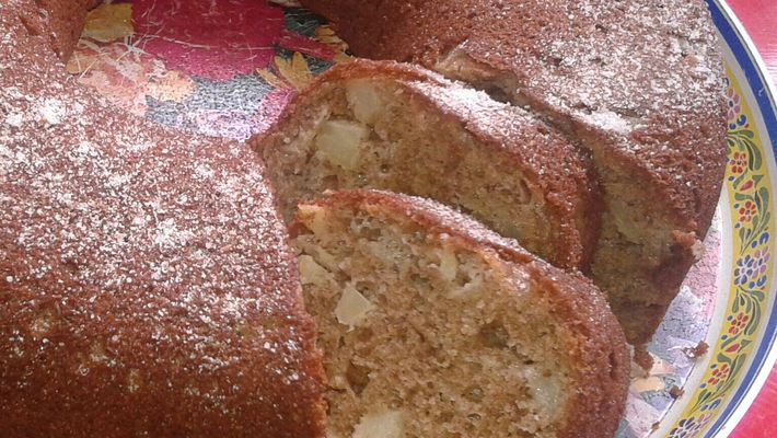 Bolo de maçã de liquidificador