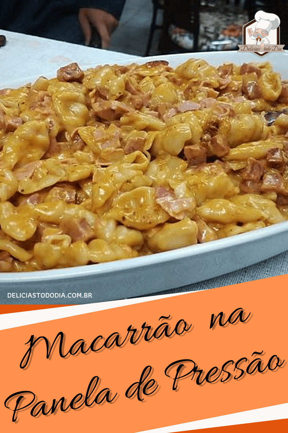 Macarrão com calabresa na panela de pressão