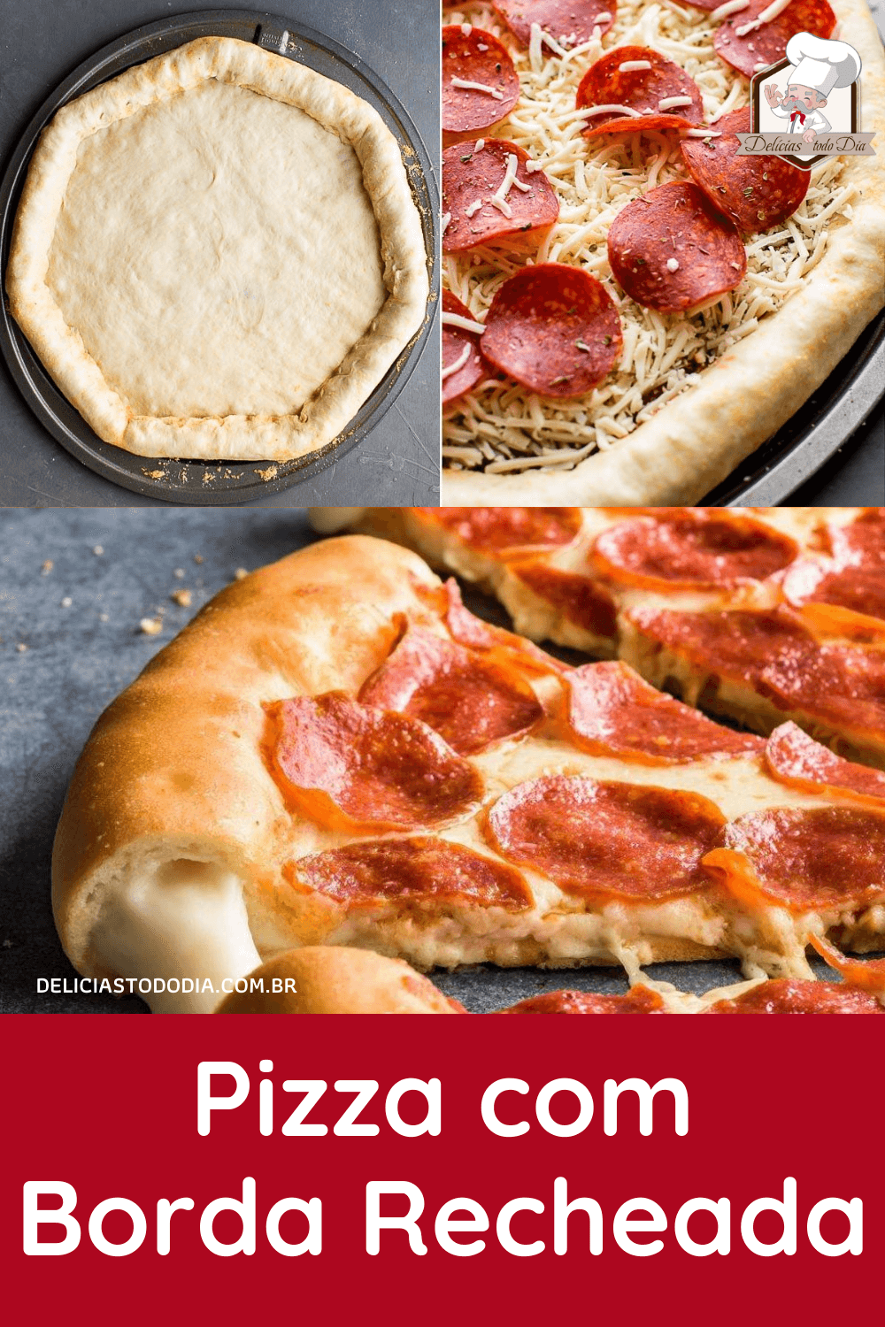 pizza com borda recheada