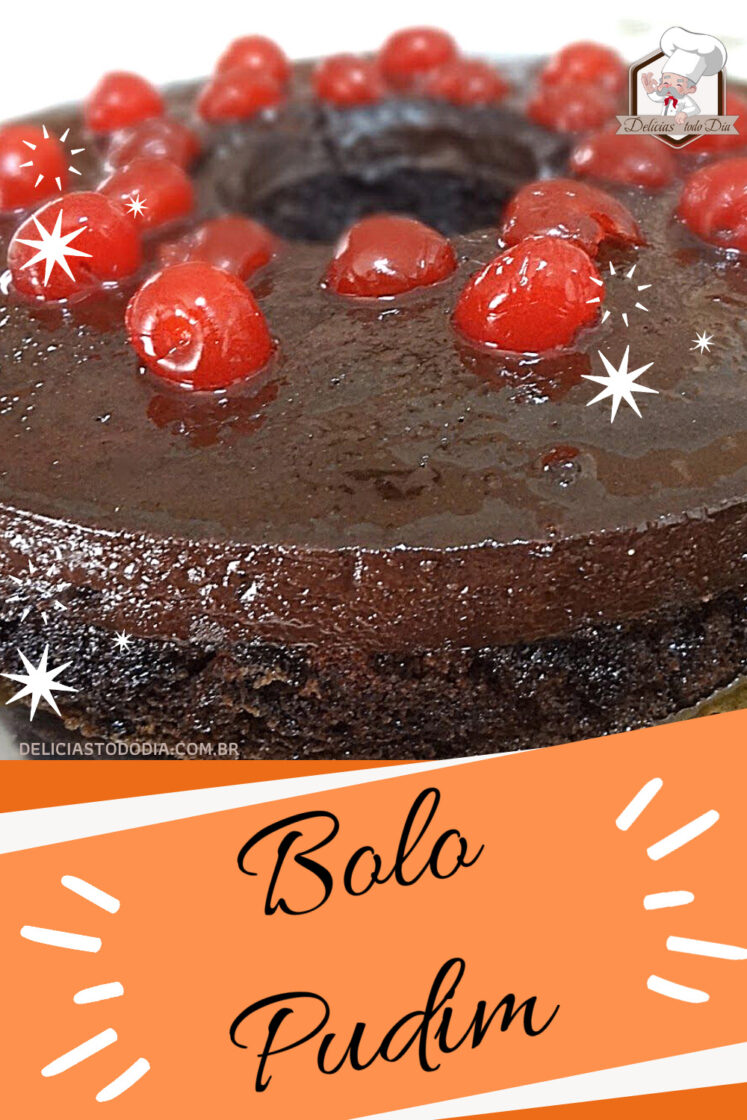 bolo pudim de chocolate
