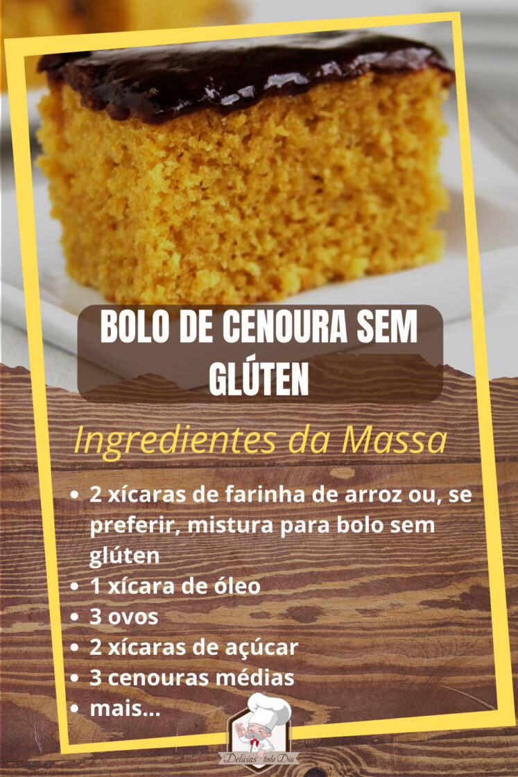 bolo de cenoura sem glúten