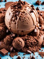 sorvete caseiro de chocolate